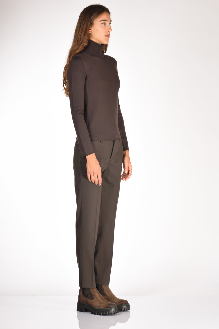 Zanone Slowear Collo Alto Marrone Donna - 4