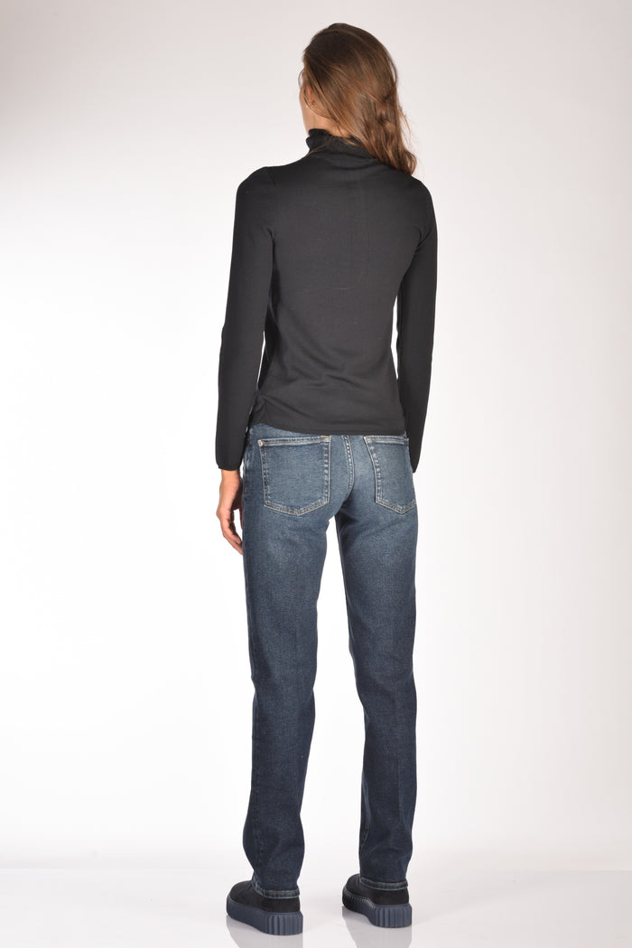 Zanone Slowear Collo Alto Blu Donna - 5