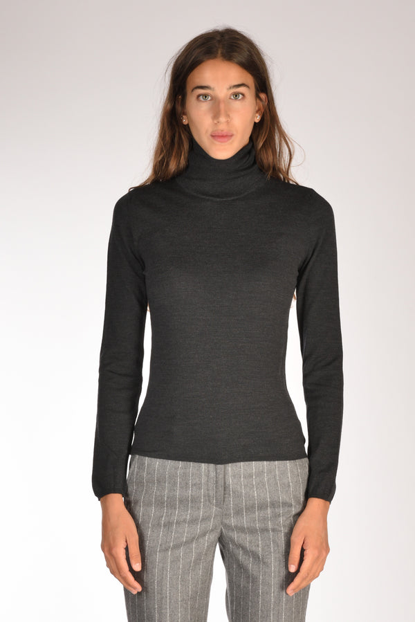 Zanone Slowear Collo Alto Grigio Melange Donna-2
