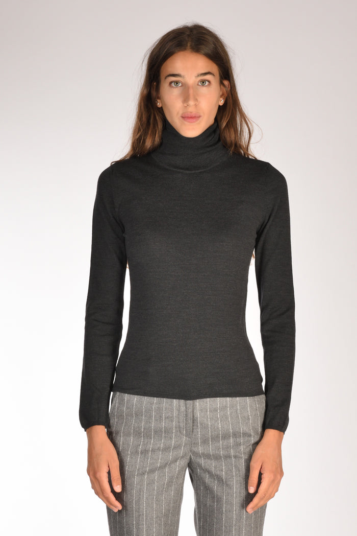 Zanone Slowear Collo Alto Grigio Melange Donna - 2