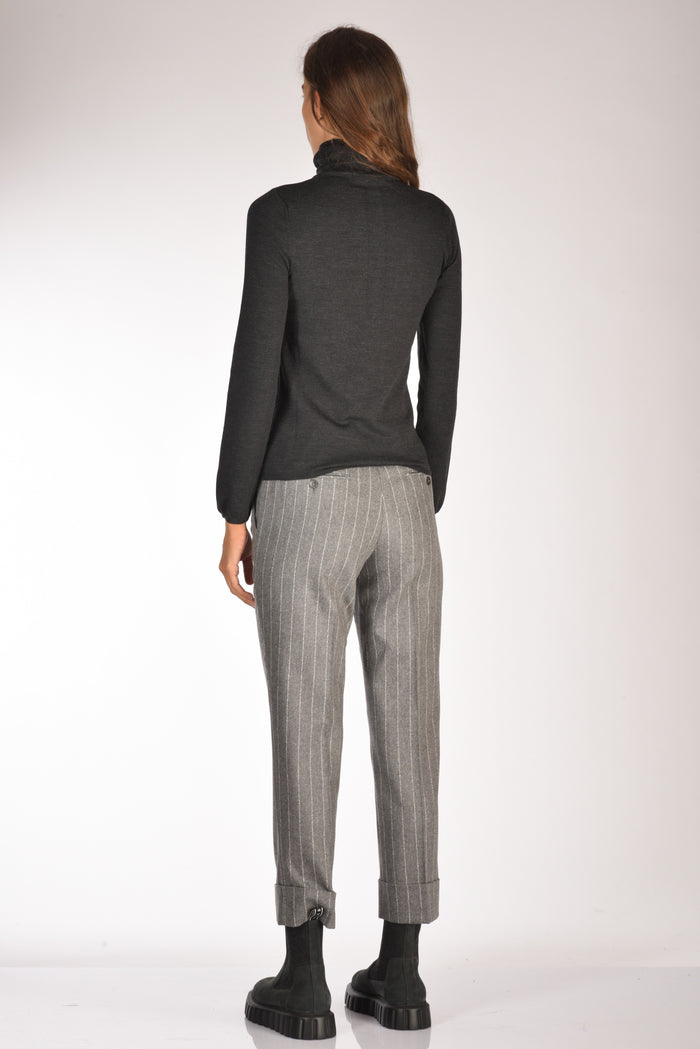 Zanone Slowear Collo Alto Grigio Melange Donna - 5