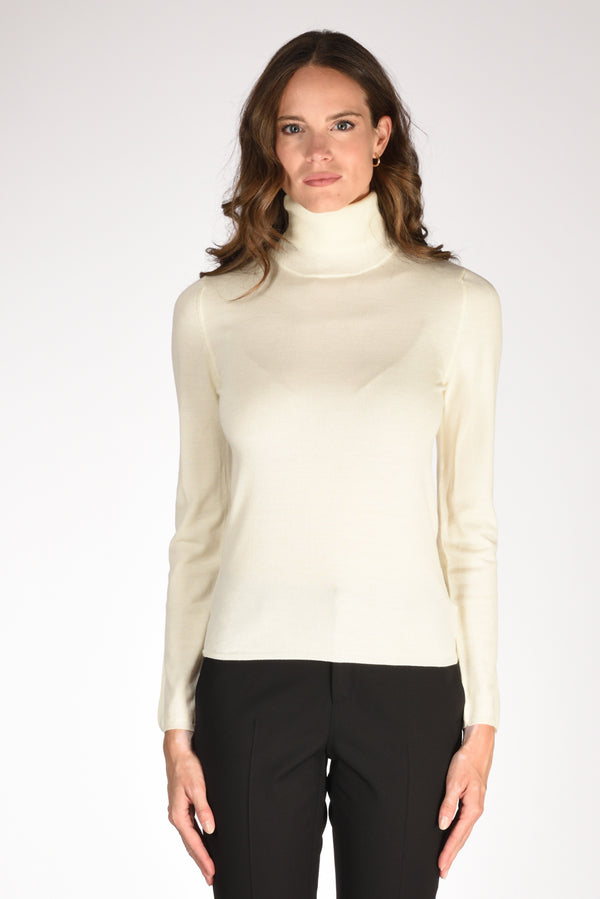 Zanone Slowear Collo Alto Bianco Latte Donna-2