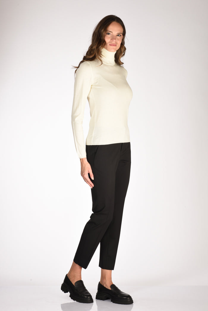 Zanone Slowear Collo Alto Bianco Latte Donna - 4