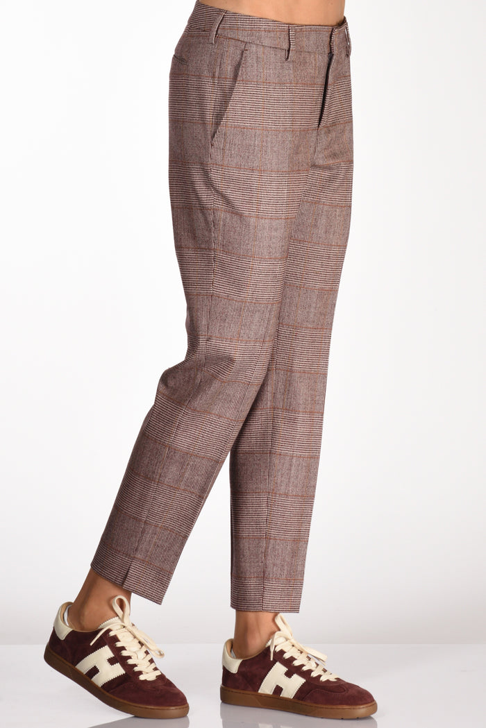 Pt Torino Pantalone New York Bianco/bordeaux Donna - 1
