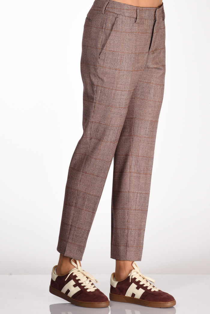 Pt Torino Pantalone New York Bianco/bordeaux Donna - 5