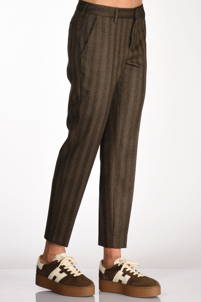 Pt Torino Pantalone New York Beige/marrone Donna - 4