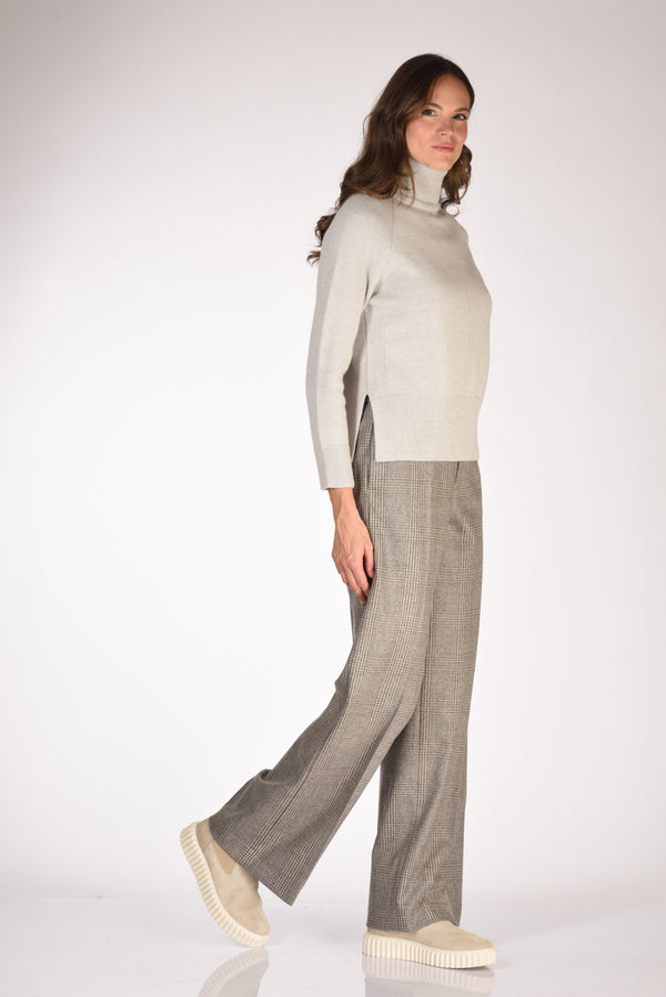 Pt Torino Pantalone Lorenza Marrone Melange Donna-2