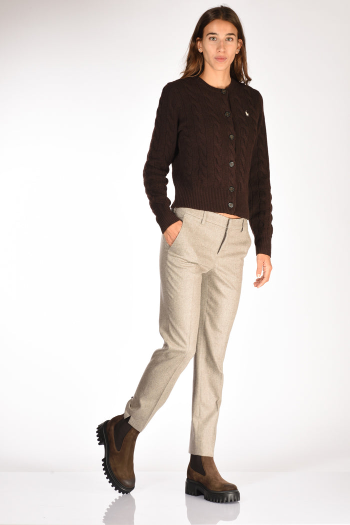 Pt Torino Pantalone New York Beige Melange Donna - 2