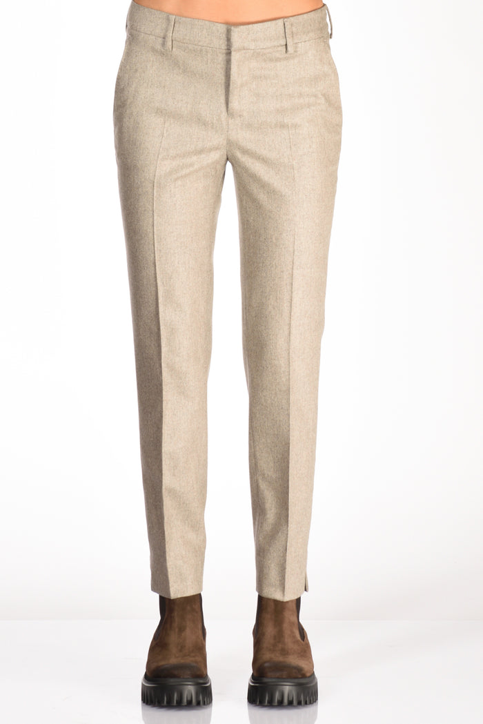 Pt Torino Pantalone New York Beige Melange Donna - 5