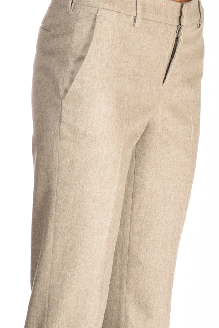 Pt Torino Pantalone New York Beige Melange Donna - 6