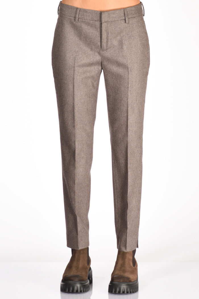 Pt Torino Pantalone New York Marrone Melange Donna - 3