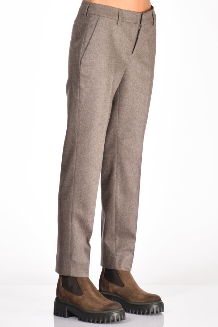 Pt Torino Pantalone New York Marrone Melange Donna - 4