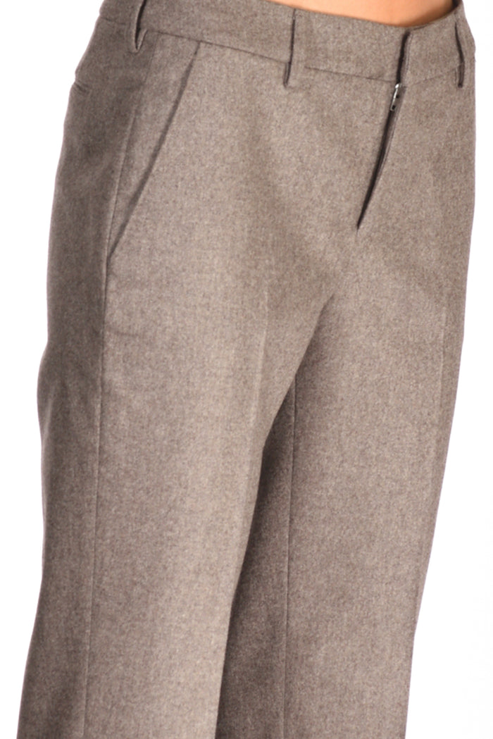 Pt Torino Pantalone New York Marrone Melange Donna - 5