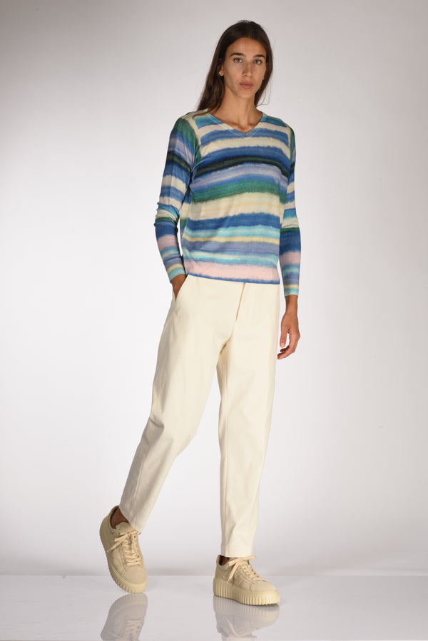 Pt Torino Pantalone Gio Bianco Naturale Donna-2