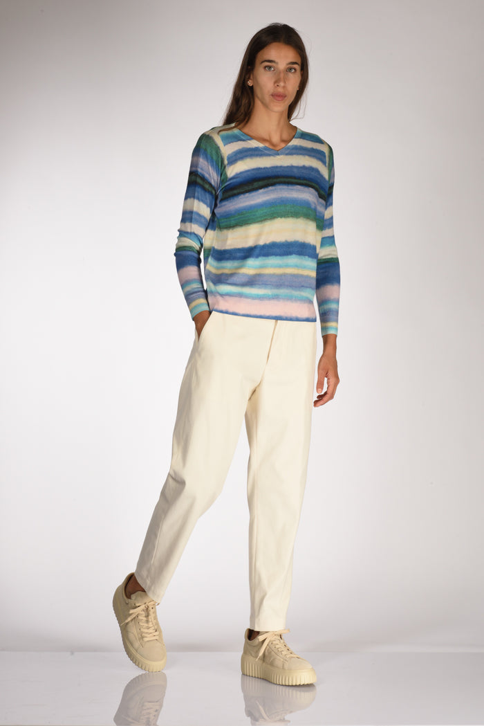Pt Torino Pantalone Gio Bianco Naturale Donna - 2
