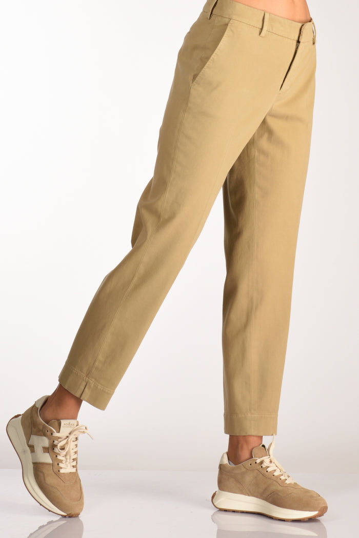 Pt Torino Pantalone New York Beige Chiaro Donna - 1