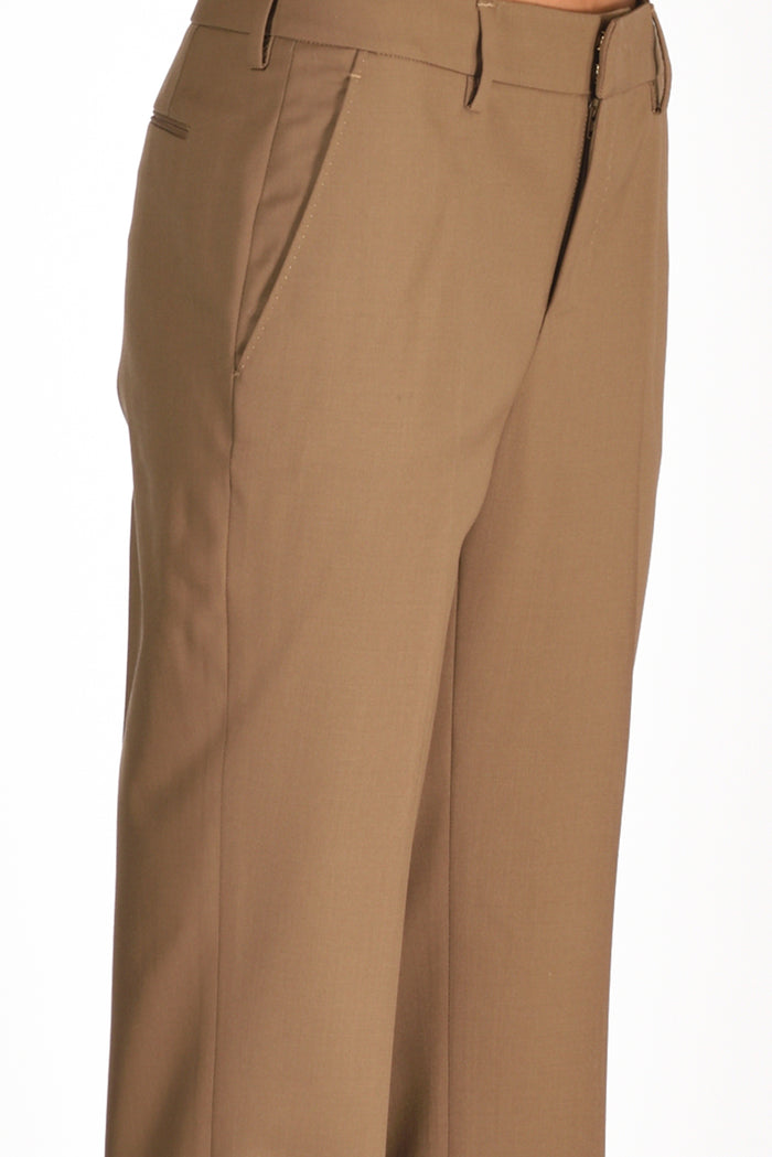Pt Torino Pantalone New York Beige Cammello Donna - 5