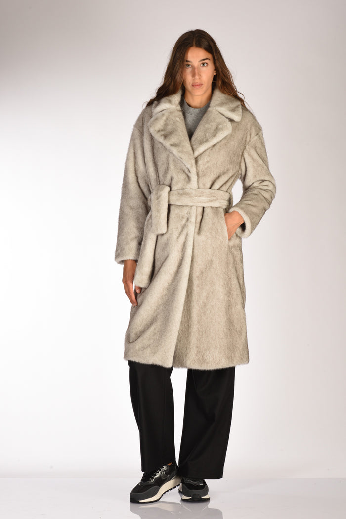 Herno Cappotto Ecofur Grigio Tortora Donna - 1