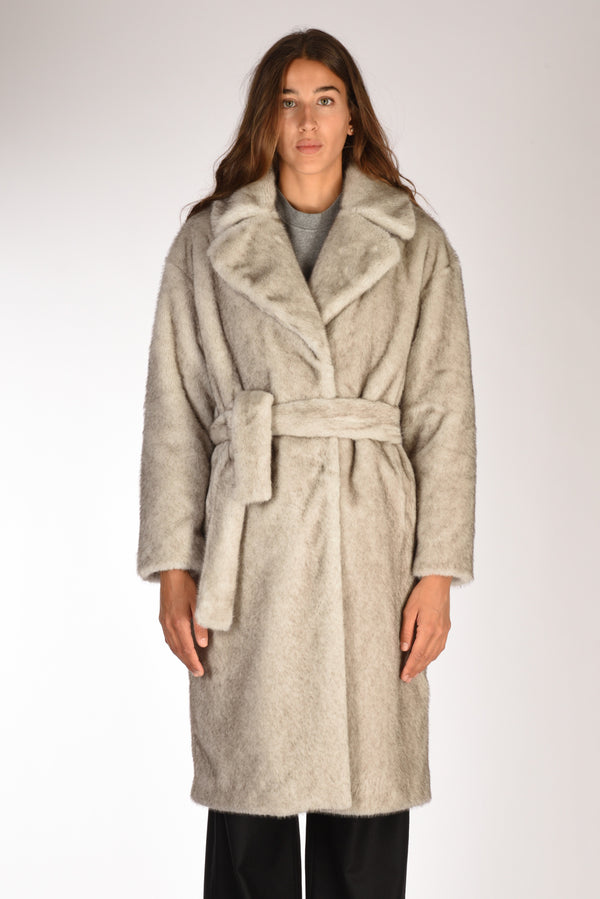 Herno Cappotto Ecofur Grigio Tortora Donna-2