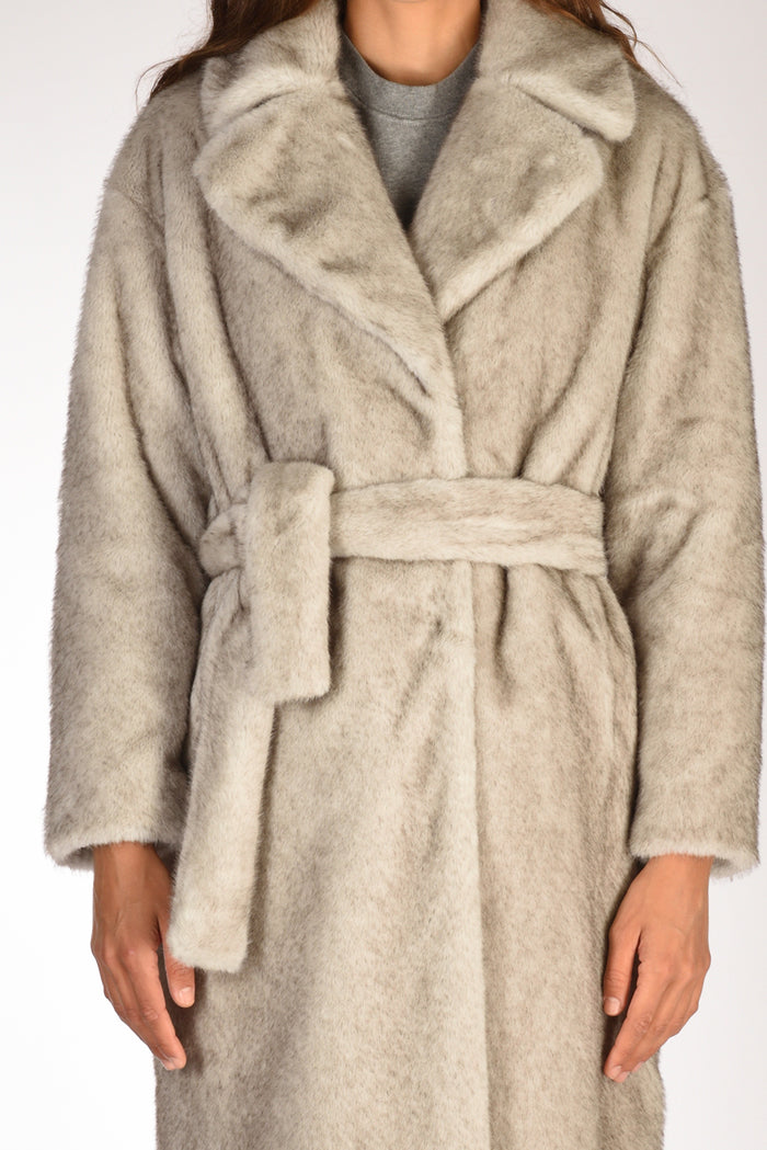 Herno Cappotto Ecofur Grigio Tortora Donna - 3