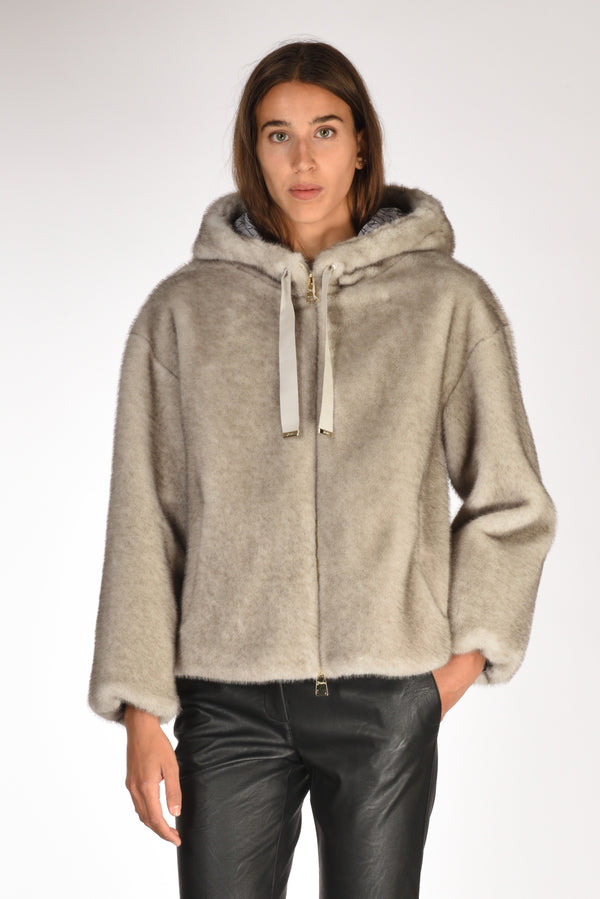 Herno Giacca Ecofur Grigio Tortora Donna