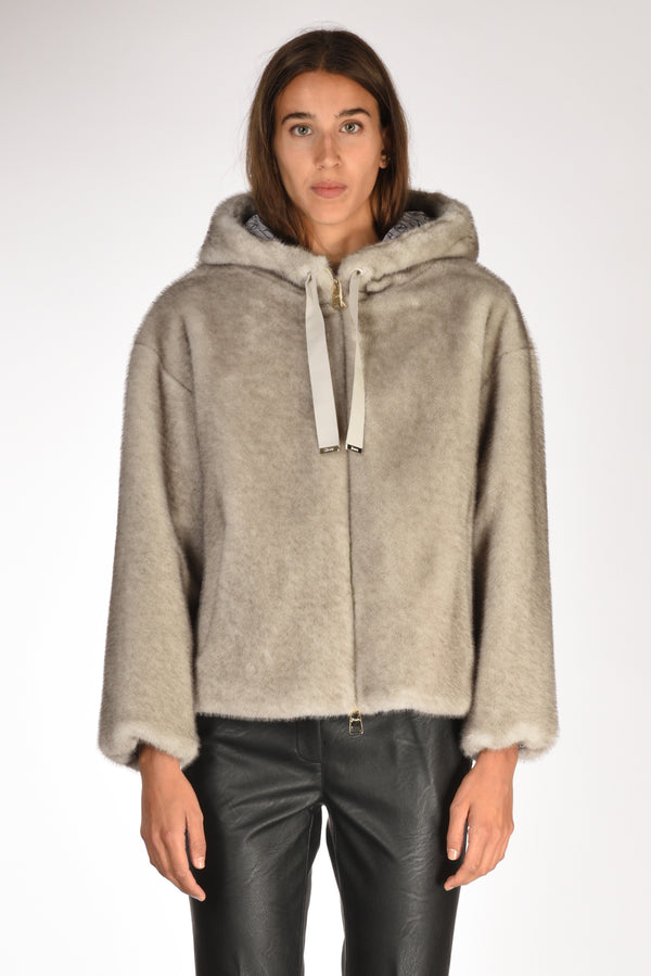 Herno Giacca Ecofur Grigio Tortora Donna-2