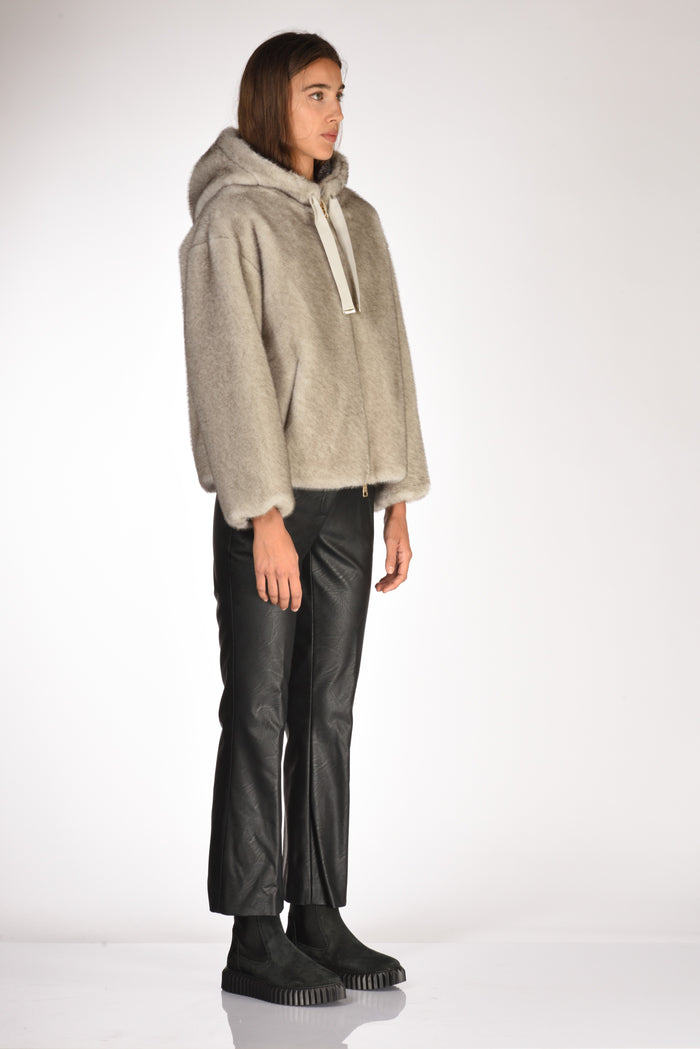 Herno Giacca Ecofur Grigio Tortora Donna - 4