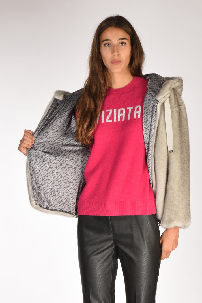 Herno Giacca Ecofur Grigio Tortora Donna - 6