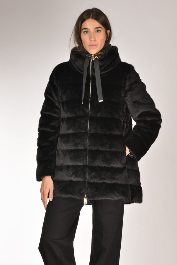 Herno Iumino Faux Fur Nero Donna