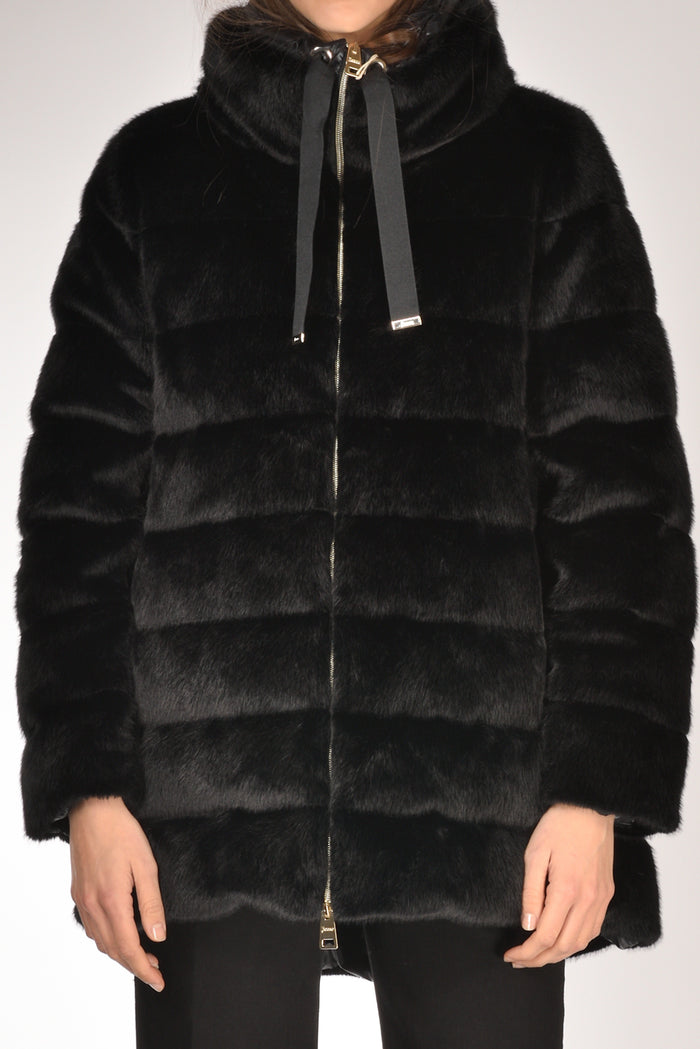 Herno Iumino Faux Fur Nero Donna - 3