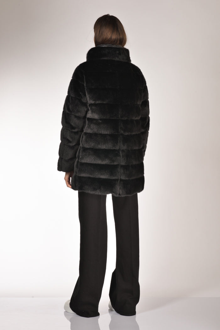 Herno Iumino Faux Fur Nero Donna - 5