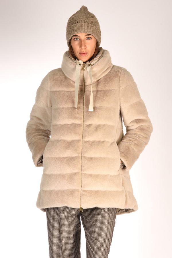 Herno Iumino Faux Fur Beige Donna