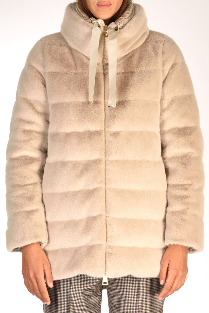 Herno Iumino Faux Fur Beige Donna - 3