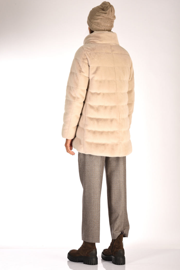 Herno Iumino Faux Fur Beige Donna - 5
