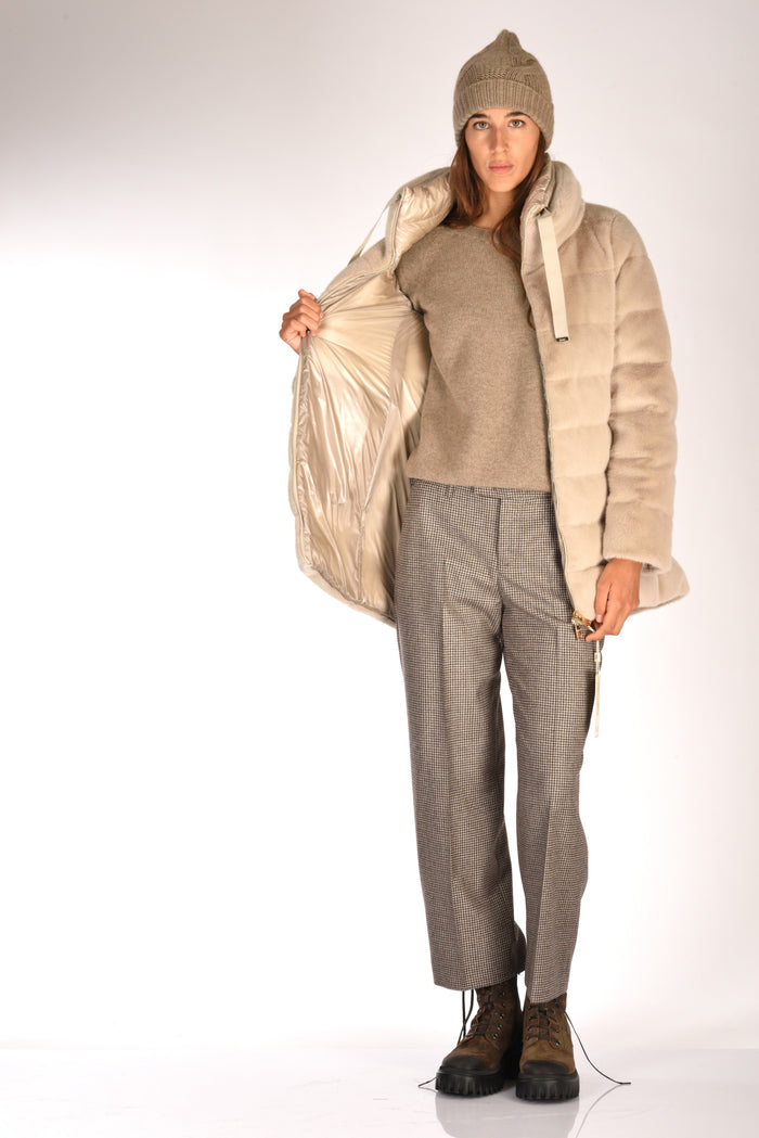 Herno Iumino Faux Fur Beige Donna - 6