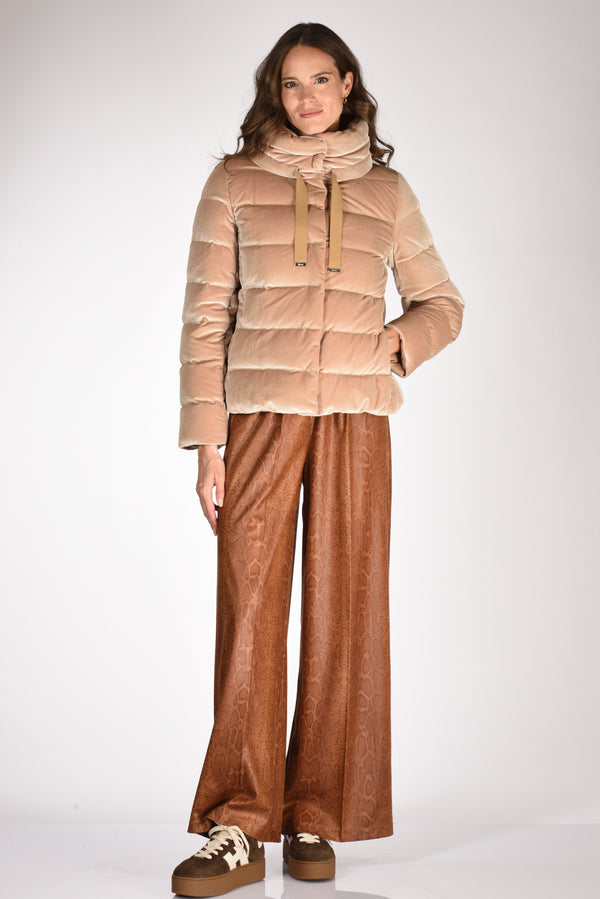 Herno Piumino Corto Beige Cammello Donna