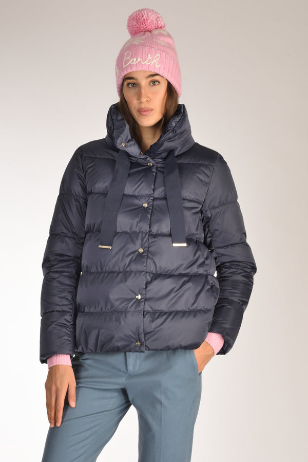 Herno Cappa In Raso Blu Donna