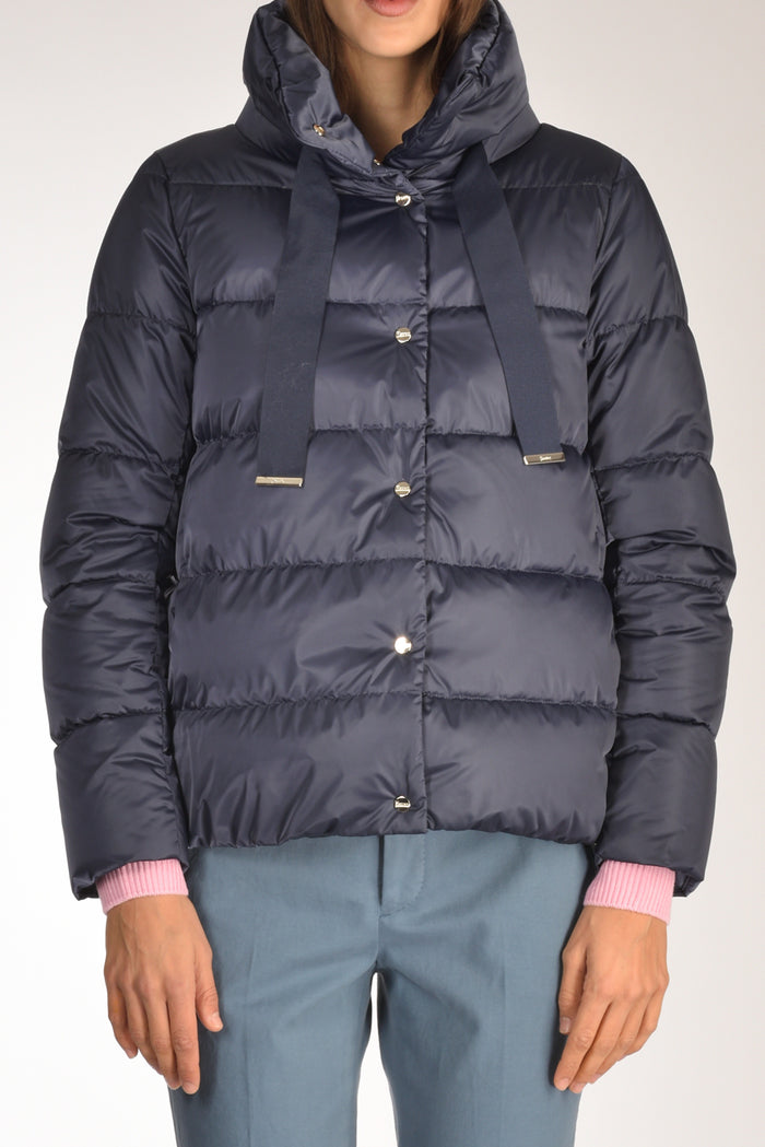 Herno Cappa In Raso Blu Donna - 3