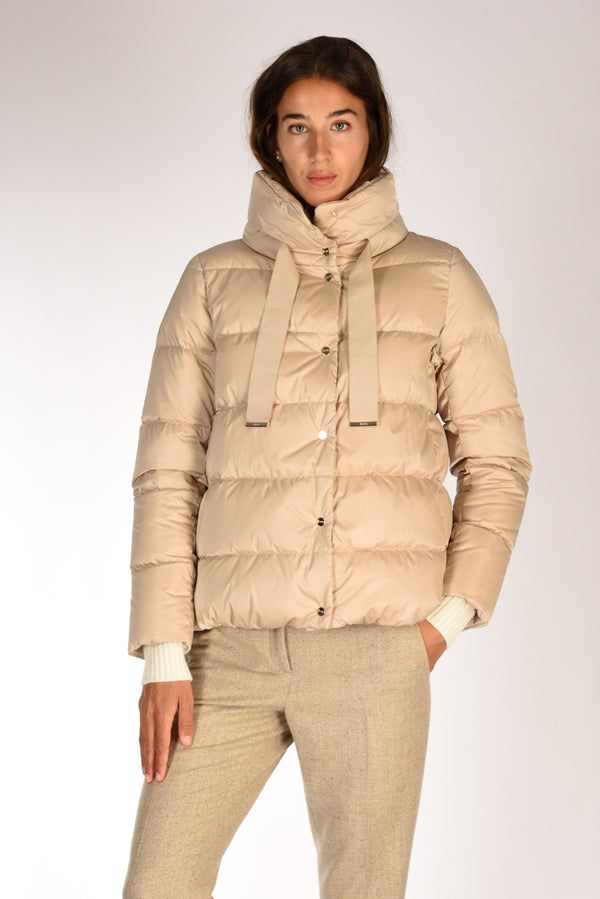 Herno Cappa In Raso Beige Donna