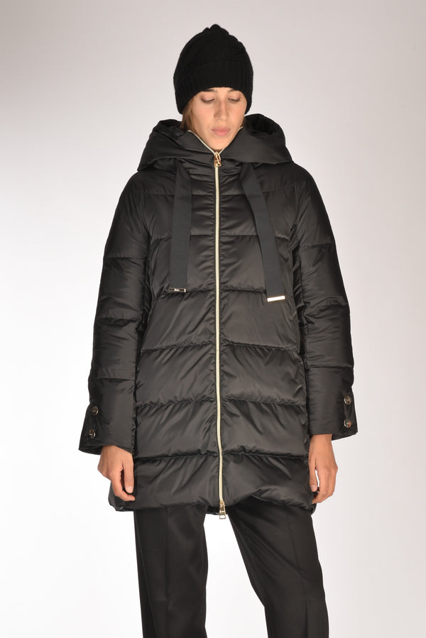 Herno Piumino In Raso Nero Donna