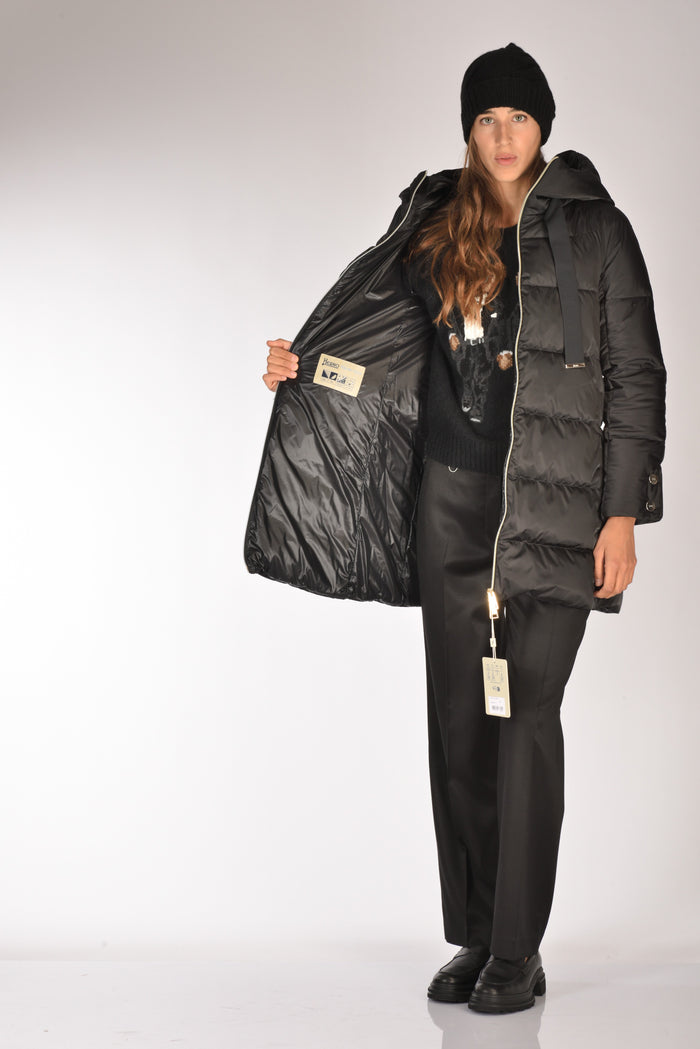 Herno Piumino In Raso Nero Donna - 6