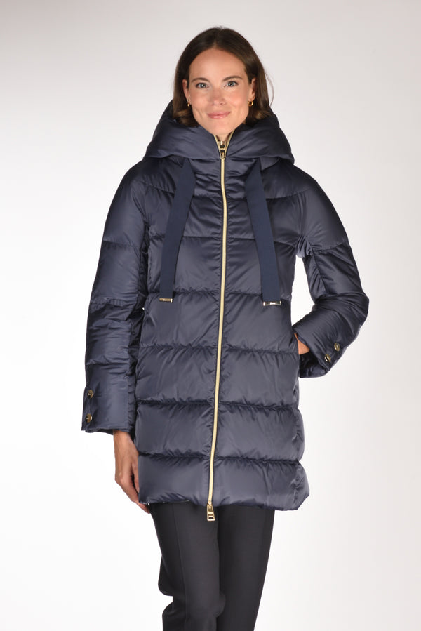 Herno Piumino In Raso Blu Donna