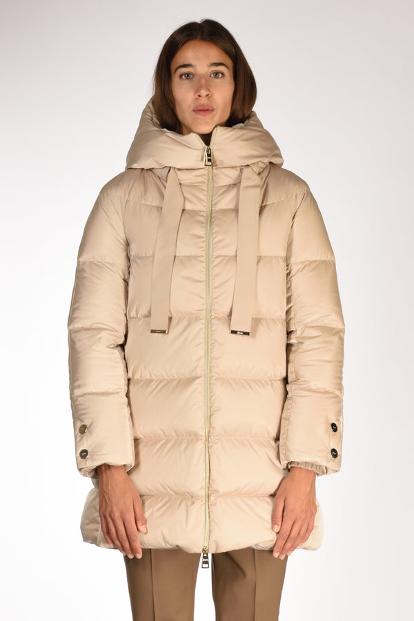 Herno Piumino In Raso Beige Donna-2