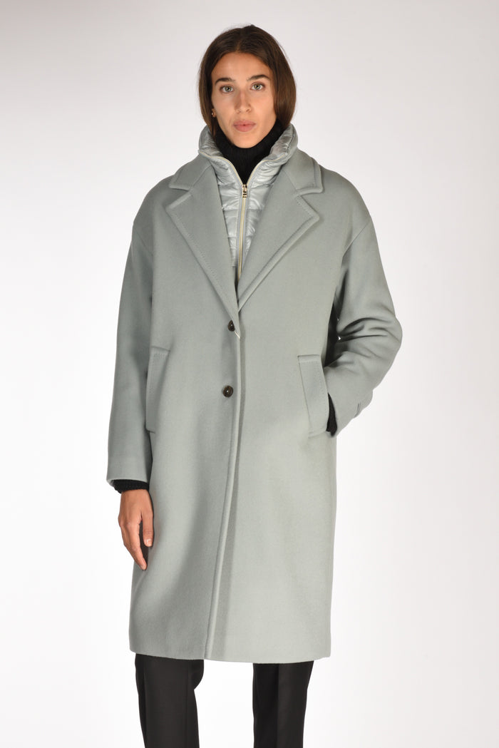 Herno Cappotto Pettorina Azzurro Polvere Donna - 1