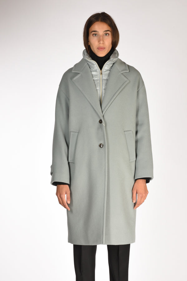 Herno Cappotto Pettorina Azzurro Polvere Donna-2