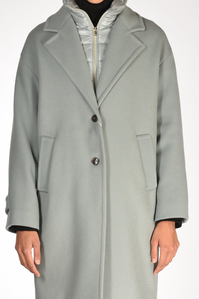 Herno Cappotto Pettorina Azzurro Polvere Donna - 3