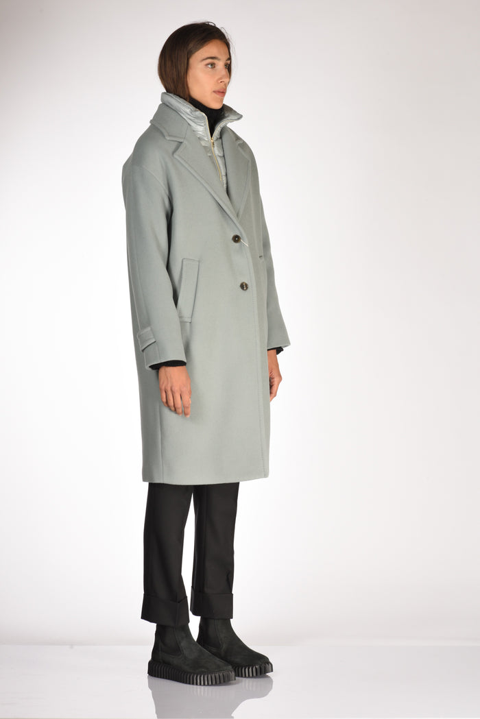 Herno Cappotto Pettorina Azzurro Polvere Donna - 4