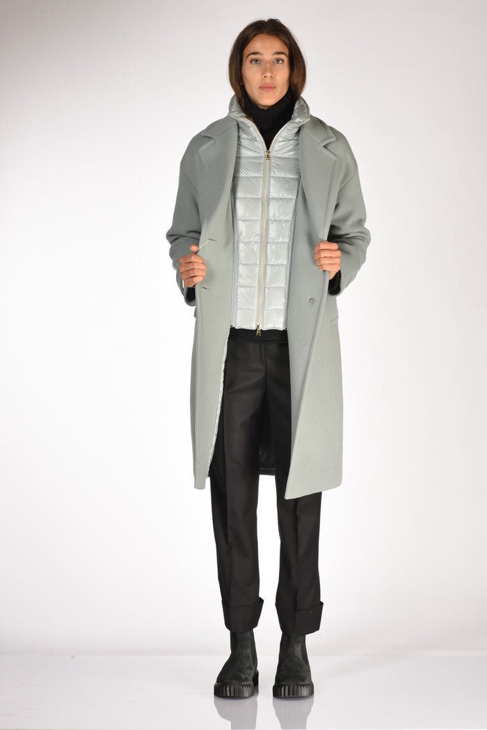 Herno Cappotto Pettorina Azzurro Polvere Donna - 6