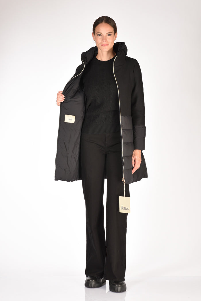 Herno Piumino Bitessuto Nero Donna - 6