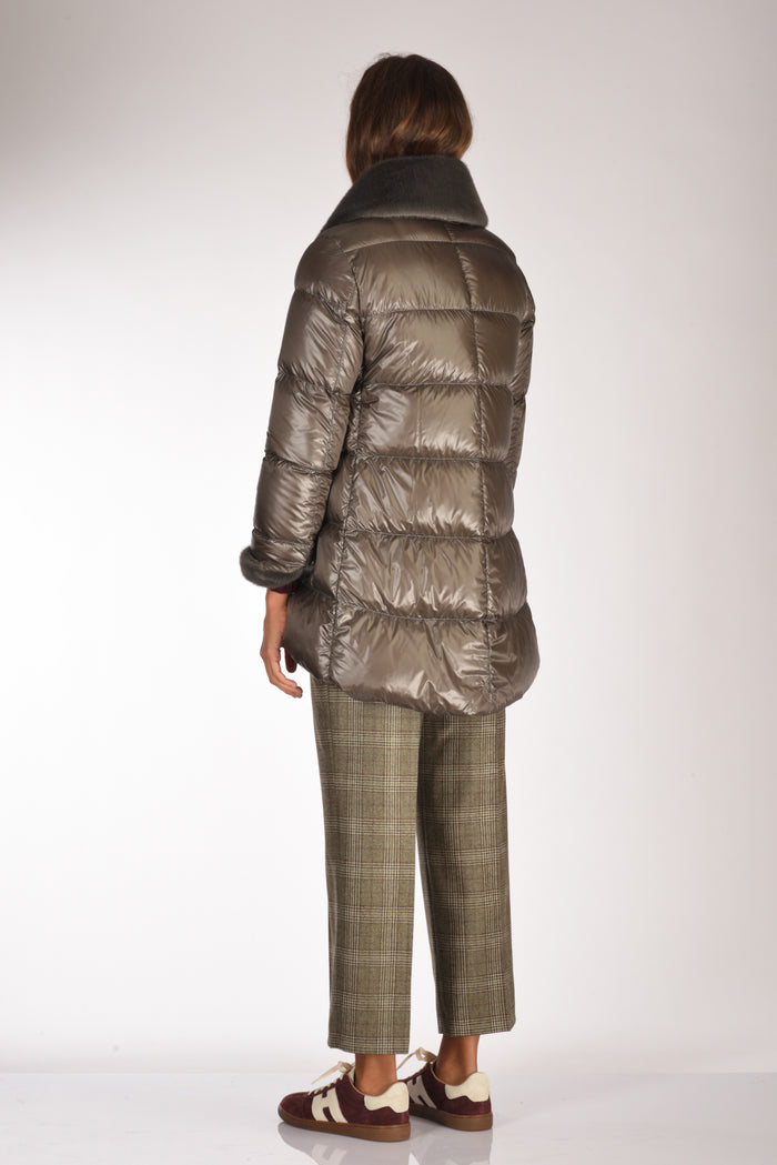Herno Piumino Faux Fur Grigio Scuro Donna - 5